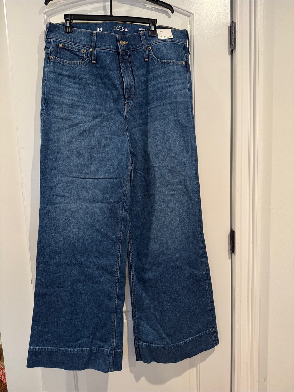 J. Crew Women’s Wide-Leg Jeans in Medium Indigo
